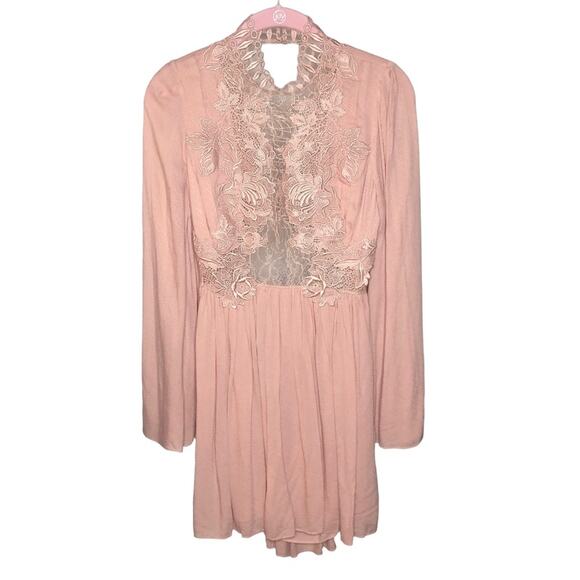 Free People Divine Mini Dress Rose Size 2 - Picture 1 of 5